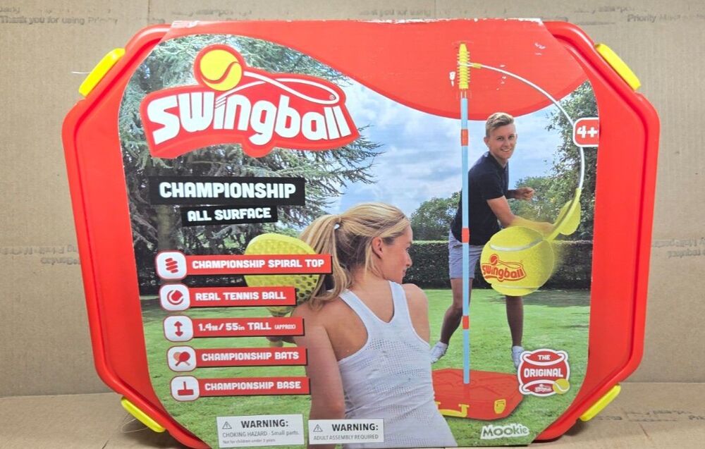 Swingball Mookie Classic Swingball Portable Tetherball Tennis Set Red Green NEW